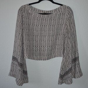 Free People long sleeve flown sleeve top